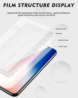 Venta caliente adelante nuevo diseño importado TPU hidrogel Protector de pantalla de alta transparencia hidrogel teléfono celular HD película TPU película hidrogel