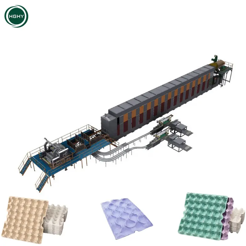 Hghy High Speed Paper Product Making Machines Plant Fabrikanten Roterende Eierlade Pulp Molding Machine