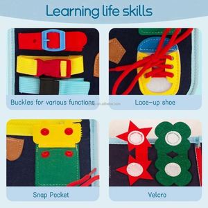 Nuevo Diseño de Tablero de Actividades Montessori de Fieltro para Niñas, Juguetes Sensoriales, Libro Silencioso de Fieltro para Niños Pequeños, Libro de Actividades de Fieltro - Product Image 5