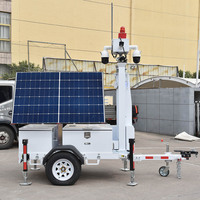 Caméra de surveillance de remorque CCTV de sécurité mobile à 2 panneaux solaires pour applications mobiles et de remorque
