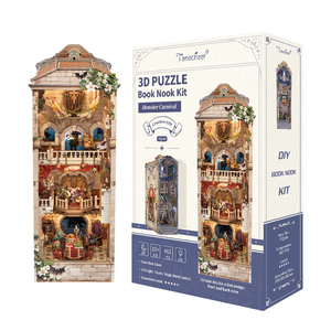 Tonecheer Monster Carnival casa de muñecas de madera rompecabezas varita mágica libro Nook Kit ilumina Monster Party diseño de doble cara TQ144 - Product Image 1