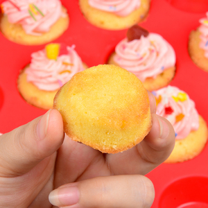 MUYULINS Factory 24 Mini Cupcake <b>Silicone</b> <b>Baking</b> Molds Reusable Cups Homemade Muffin Liners - Product Image 5