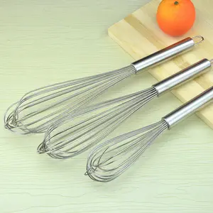 Chất lượng cao dễ dàng để sử dụng Whisk thép không gỉ Dây 304 tay điện Whisk với 8 dòng