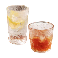 Verre à whisky texturé Glacier polyvalent avec base épaisse et robuste, gobelet givré pour whisky, brandy, cocktail, scotch, rhum, bar, pub