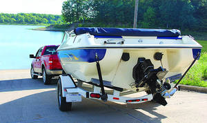 Sangle à cliquet rétractable <span class=keywords><strong>Xuli</strong></span> 2 x 43' à fixation par boulon, sangle marine à rétraction automatique, attaches de remorque pour transom - Product Image 4