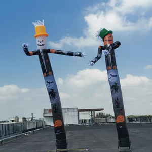 Design personalizado dançarinos de ar inflável tubo homem halloween tema fantasma 10ft 12ft alta wacky acenando inflável dança tubo cara - Product Image 2