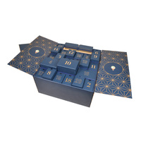 Boîte cadeau en carton personnalisée pour cosmétiques, maquillage, calendrier de l'avent de bombes de bain recyclées avec impression en relief pour l'emballage de bonbons