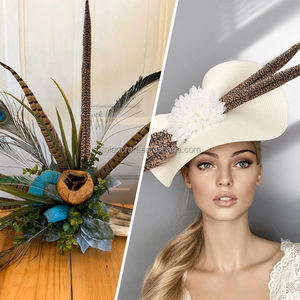 Plumas Laterales de Cola de Faisán Dorado Natural de 60cm YOLAN Atuendo Sexy de Carnaval para Bodas Fiestas Patrón Crudo Veterinario - Product Image 4