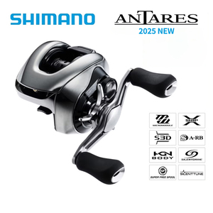 Carrete de Pesca <span class=keywords><strong>SHIMANO</strong></span> <span class=keywords><strong>25</strong></span> Antares 100 de Alta Gama, Relación de Engranajes 7.4:1, Bobina MGL, <span class=keywords><strong>11</strong></span>+1 Rodamientos de Bolas, 215g, Ligero, para Pesca de Lubina en Agua Dulce - Product Image 1