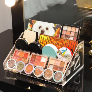 Tùy chỉnh rõ ràng bước <span class=keywords><strong>Tabletop</strong></span> Acrylic sơn móng tay hiển thị đứng Kính mát chủ truy cập Son môi hiển thị giá - Product Image 3