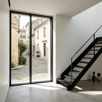 Mur-rideau en aluminium à profil étroit pour bâtiment commercial, fenêtre à double vitrage à visibilité réduite pour projet de bâtiment de grande hauteur