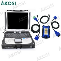 Ordinateur portable CF19 + 2024 pour NEXIQ 3 USB Link2 125032, interface de diagnostic pour camions diesel, outil de diagnostic pour camions lourds