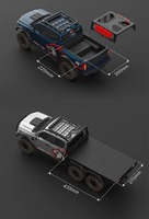 CROSSRC-Boîte de vitesses sans balais à 2 vitesses avec système d'éclairage LED RTR, EMO X7 XL4 Big Bad Wolf Bear 1/8 Scale 4WD RC Rock Crawler Pickup Truck