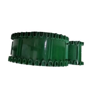 倾斜绿色聚氯乙烯波纹侧壁输送带OEM耐磨裙侧壁输送带系统高倾斜角度 - Product Image 6