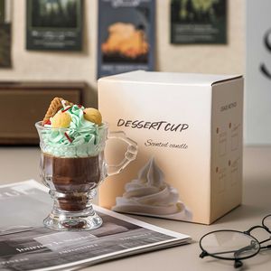 Multi Style Transparent Glass Cup <strong>Ice</strong> Cream Design Scented <strong>Candles</strong> for Party Decoration - Product Image 3