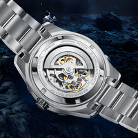 Montre mécanique automatique pour homme Mark Fairwhale, en acier inoxydable, étanche, lumineuse, squelette, sport, montre-bracelet FW-6420