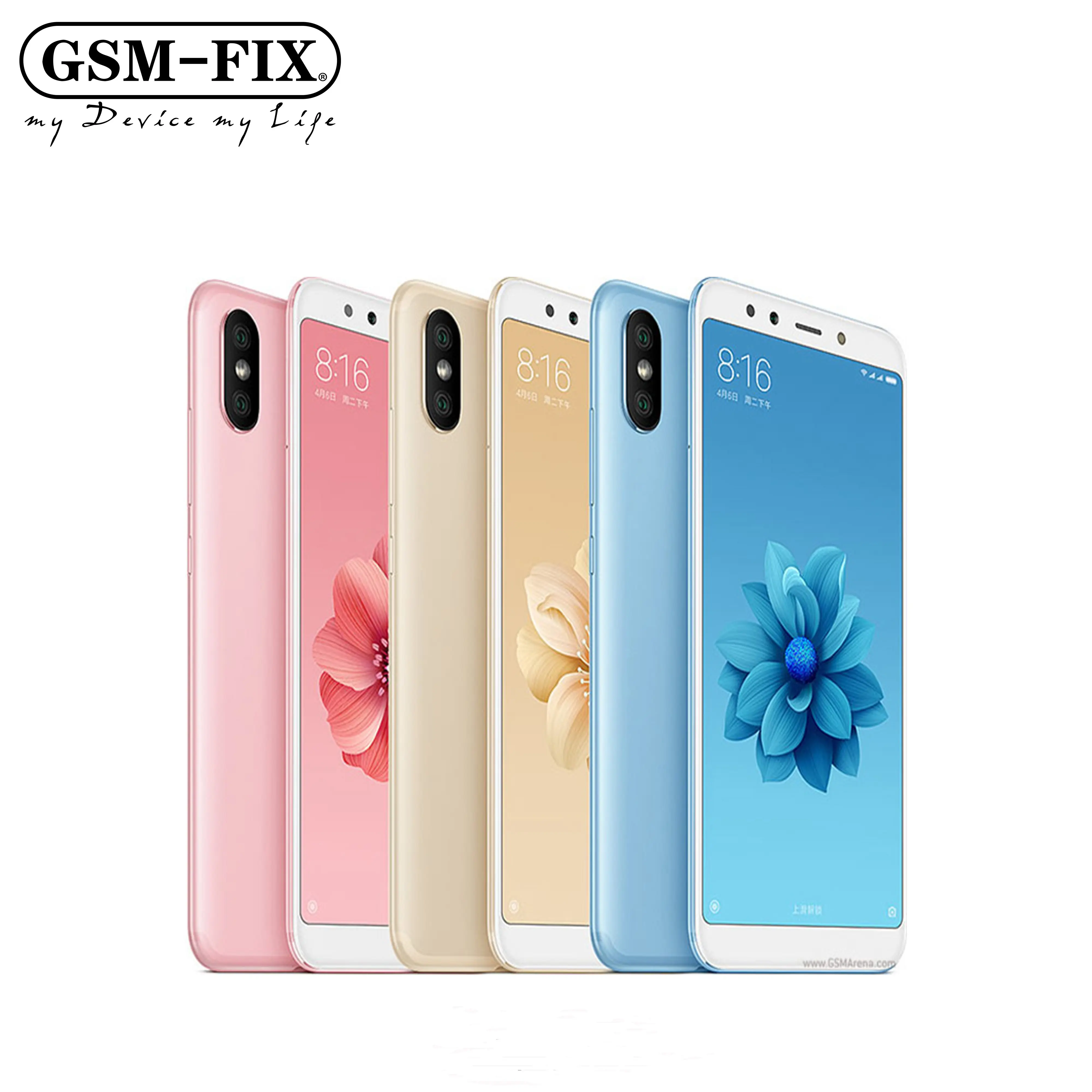 GSM-FIX Celular Global Version For Xiaomi Redmi Mi A2/6x Smartphone Straight Talk Cell Phones Unlock Android Mobilephone