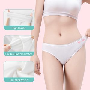 Bragas de mujer Bragas Desechables Algodón puro Blanco Higiénico Lavado gratis Compacto Ligero para estadías en hoteles - Product Image 5