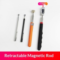 Outil de ramassage magnétique en fer robuste, tige télescopique, conception en forme de stylo, force d'aspiration réglable, outil de réparation de barres