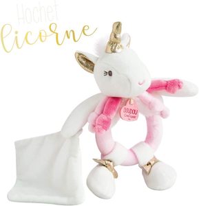 DOUDOU ET COMPAGNIE 20 cm Rose/Blanc/Or Carré Licorne Doudou Tout Doux Bébé Literie <span class=keywords><strong>Naissance</strong></span> Cadeau Idée Perdu Doudou Garantie - Product Image 5