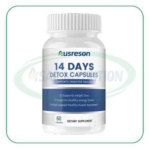 Ausreson Colon Cleanse Programa de 14 días Soporte digestivo Probióticos Arcilla Vegan Cápsulas sin azúcar para mujeres - Product Image 1