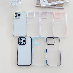 <span class=keywords><strong>Coque</strong></span> de protection en acrylique pour iPhone 17 16 15 Pro Max, absorption des chocs renforcée en TPE, cadre de protection d'objectif surélevé, couleurs personnalisables - Product Image 1