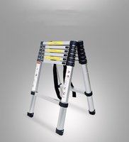 Échelle télescopique multifonctionnelle à double face en aluminium, échelle télescopique droite simple avec norme EN131, échelle domestique, vente chaude