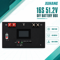 Stock UE Populaire Boîtier de batterie prismatique DIY 16S 48V 300Ah en métal avec BMS JK, écran LCD 4,3 pouces, 15kWh, supports de batterie