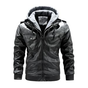 เสื้อแจ็คเก็ตมอเตอร์ไซค์หนังแท้สำหรับผู้ชาย ฤดูใบไม้ร่วง พร้อมฮู้ดถอดได้ ซิปกันน้ำ ระบายอากาศได้ดี และมีระบบทำความร้อน  มีสินค้าพร้อมส่ง - Product Image 6