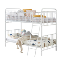 Lit superposé double en métal sur mesure de style moderne pour chambre d'enfants et de filles