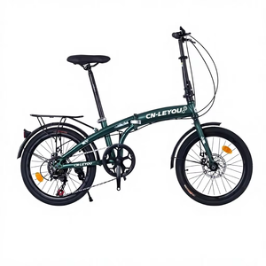 <span class=keywords><strong>Bicicleta</strong></span> <span class=keywords><strong>Plegable</strong></span> Urbana de 20 Pulgadas, Cuadro de Aleación de Aluminio, Color Verde Oscuro Metálico, Ligera, Frenos Dobles en V, Reforzada en la Parte Trasera - Product Image 1