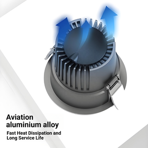 Spot encastré Cob avec boîtier en aluminium, spot LED anti-éblouissement 5W 7W 12W, mini downlight intelligent Touya - Product Image 5