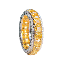 Bague de mariage classique en diamant taille princesse cultivé en laboratoire certifié IGI Bereal, argent 925 plaqué or, alliance personnalisée, bijoux fins pour femmes