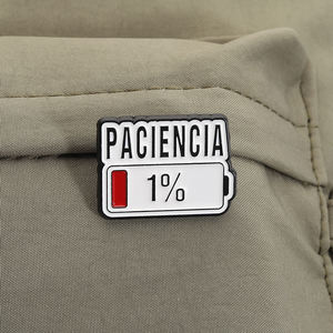 เข็มกลัดเคลือบลายคำพูดตลกๆ ความอดทน 1 เปอร์เซ็นต์ ของขวัญเครื่องประดับขายส่ง - Product Image 3