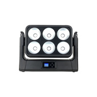 Projecteur de scène mobile IP65 extérieur 6x200W RGBW 4-en-1 COB avec effet blinder et stroboscope DMX pour concerts