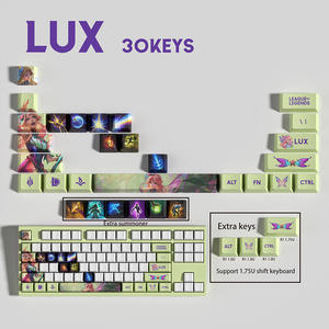 Teclas Personalizadas Yasuo <span class=keywords><strong>Lee</strong></span> Sin, 30 Teclas PBT con Sublimación de Tinta, Perfil OEM, Tema LOL Champion, para Teclado Mecánico de Juegos - Product Image 3
