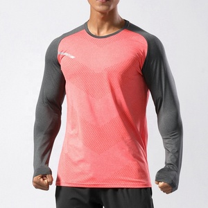 Maglietta Sportiva da Uomo Personalizzata a Maniche Lunghe con Colori a Contrasto Riflettenti ad Asciugatura Rapida per Corsa, <span class=keywords><strong>Palestra</strong></span>, Allenamento e Yoga - Product Image 5