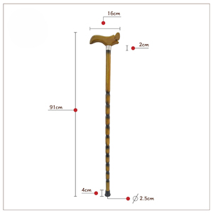 Muletas de grifo, muletas antideslizantes ligeras Retro, muletas de madera duraderas para senderismo, punta de goma, palo de madera para montaña <span class=keywords><strong>92</strong></span> - Product Image 4