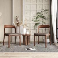 Ensemble de table et chaises de salle à manger en bois de style nordique moderne et luxueux, 4/6/8 places, confortable, pour la maison, le bureau, le salon, l'hôtel, minimaliste, en cuir