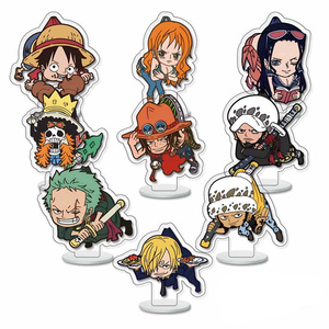 9 unids/set decoración escritorio <span class=keywords><strong>0NE</strong></span> pieza Nika Luffy Nami Zoro Ace Chopper accesorios figura plástico artesanía acrílico Anime soporte placa - Product Image 1