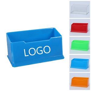 Custom Logo Printed Transparent Desktop <b>Business</b> <b>Card</b> <b>Holder</b> Plastic Name <b>Card</b> Stand Countertop Display Stand 4.5x4.5x10.5cm - Product Image 2