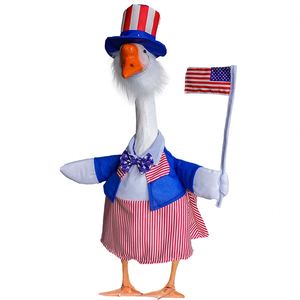 Décoration extérieure pour le Jour de l'Indépendance/Memorial Day, Statue de perron du 4 juillet, Statue de canard Uncle Sam de 23 pouces pour le jardin - Product Image 2