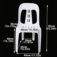 Chaises empilables de couleur personnalisable, légères, écologiques, en plastique, avec accoudoirs, pour salon, cafés, événements, faciles à nettoyer