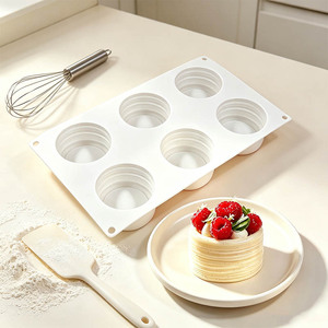 Molde de Silicona para Pastel, Molde Antiadherente para Postres, Bandeja para Hornear, Molde Individual para Ramequín, para Pastel de Queso y Mousse - Product Image 3