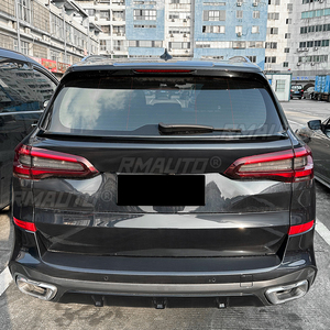Aileron de coffre arrière de voiture, becquet de toit, garniture adhésive, kit de carrosserie pour BMW X5 G05 2019-2023 Noir brillant/Aspect carbone - Product Image 4
