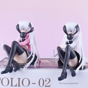 Figura de Anime 2D de PVC Yosuga No <span class=keywords><strong>Sora</strong></span>, Chica Abrazando un Oso Sentada, Decoración para Coche, Pastel, Japón, Maternidad - Product Image 2