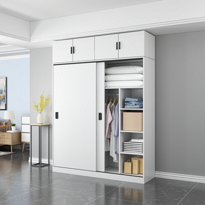<span class=keywords><strong>Armoire</strong></span> à portes coulissantes Maison Chambre à coucher Salle de location Économique et simple Petite <span class=keywords><strong>armoire</strong></span> <span class=keywords><strong>Armoire</strong></span> pour enfants en bois robuste et durable - Product Image 3