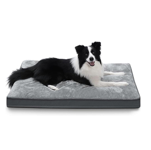 Fábrica personalizada Boucle calentamiento lujo rectángulo ortopédico memoria espuma perro mascota Mat cama con forro impermeable cubierta lavable - Product Image 1