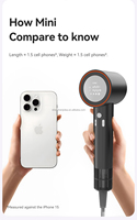 Secador de Pelo de Alta Potencia con Motor de CA de 1300W, Tecnología de Iones Negativos, Alta Velocidad, Temperatura Constante, Diseño Portátil