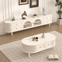 Meubles de maison modernes et élégants, style français, table basse assortie, meuble TV de style français, console TV pour salon